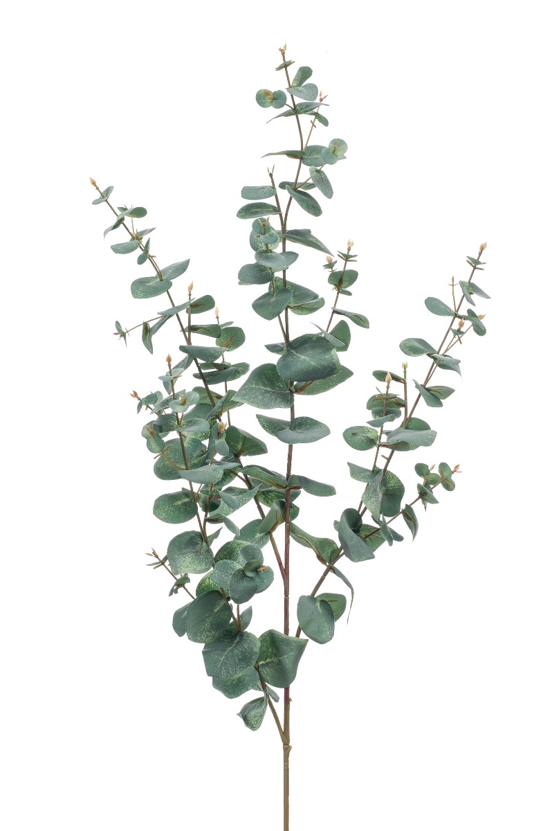 zijden Eucalyptus groen/grijs 115 cm
