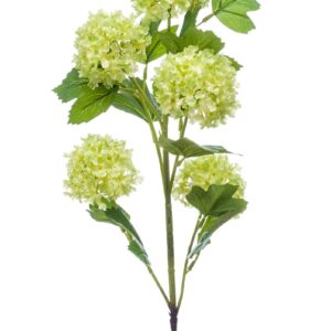 zijden Viburnum 5 bloemen groen 75 cm