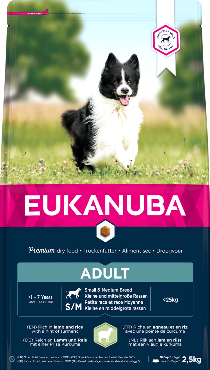 Eukanuba Adult small/medium lamb/rice 2.5kg