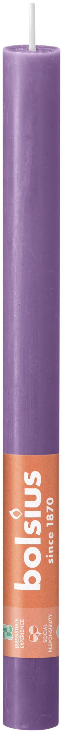 Bolsius tafelkaars rustiek vibrant violet