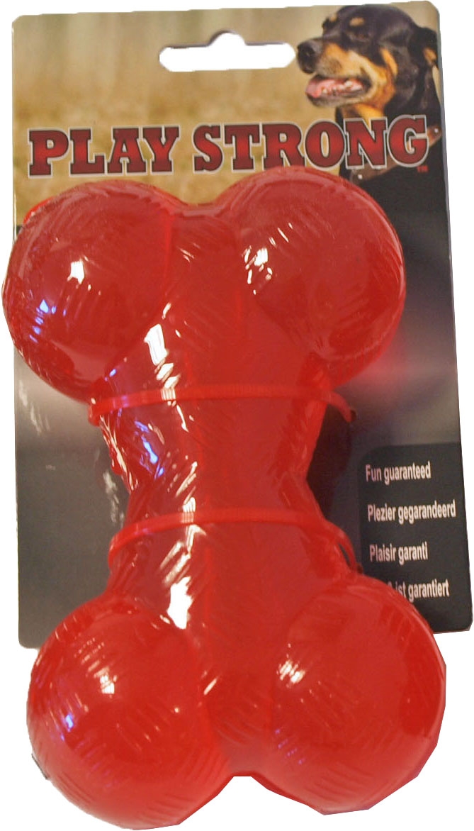 Playstrong rubber bot 14cm rood