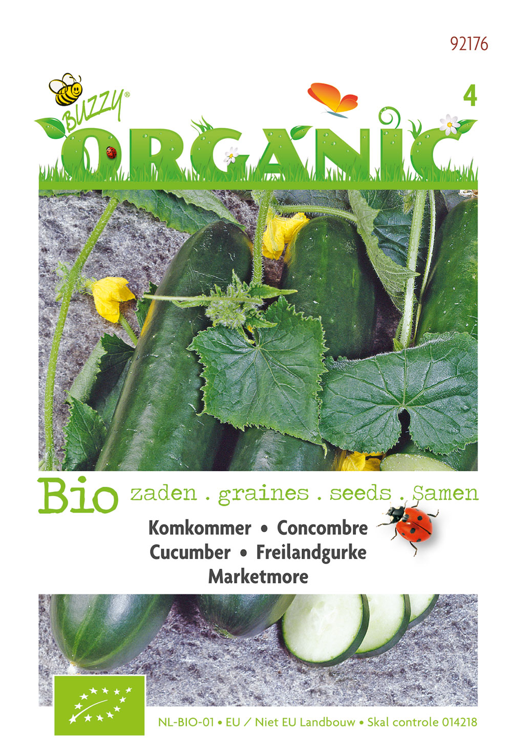 Organic komkommer market 1.5g