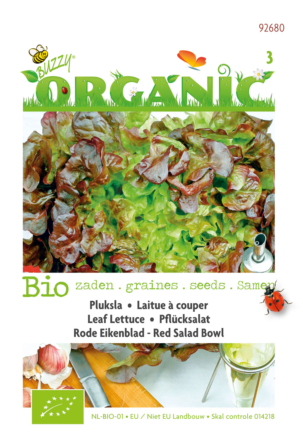 Organic pluksla red salad bowl 1g