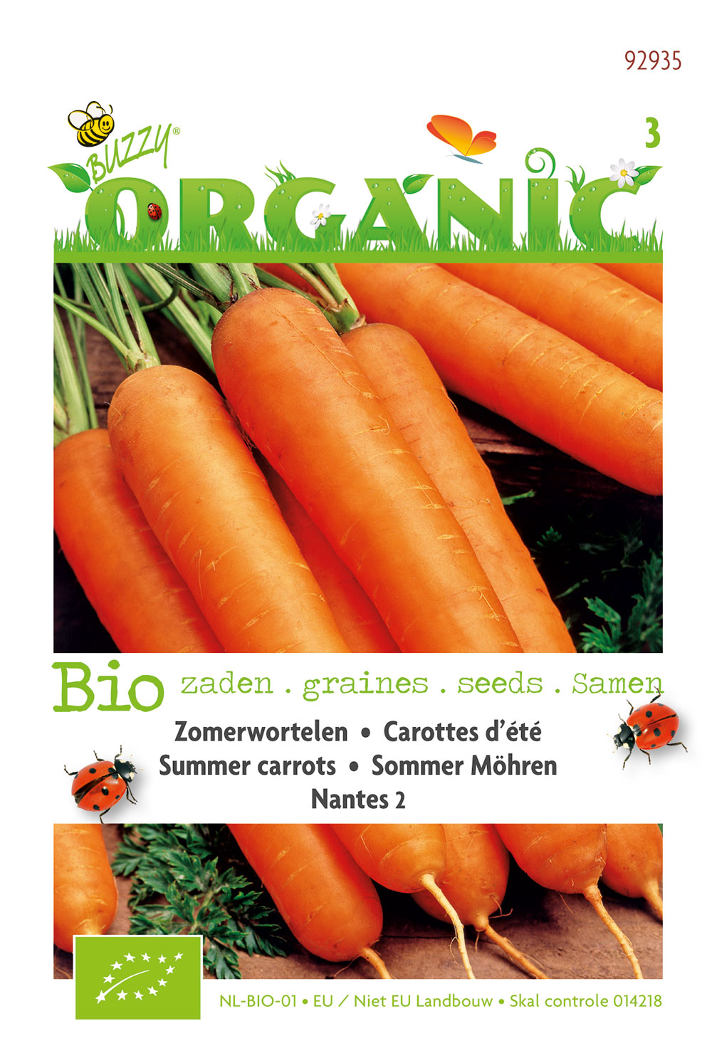 Organic zomerwortel nantes 1.5g