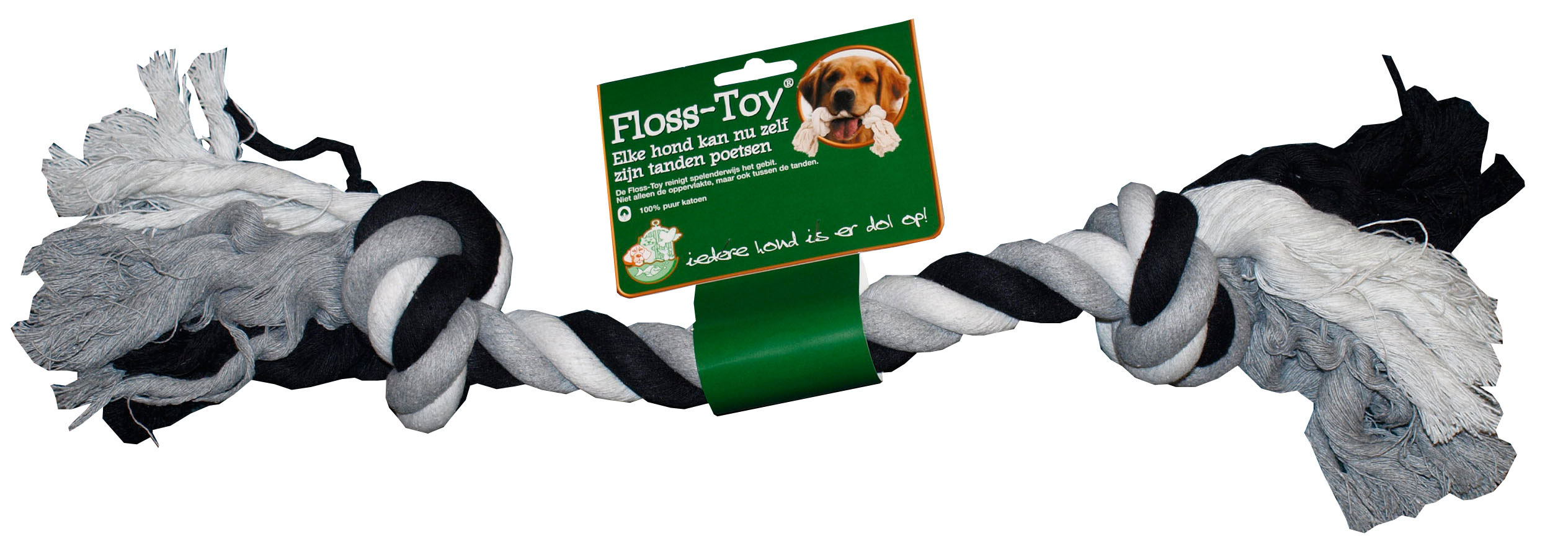 Floss-toy zwart/wit gigant