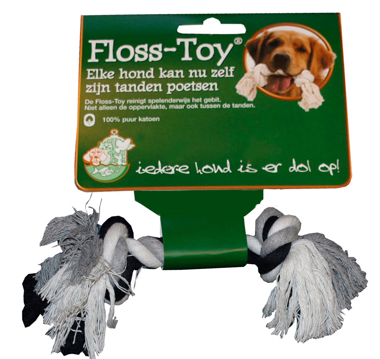 Floss-toy zwart/wit mini