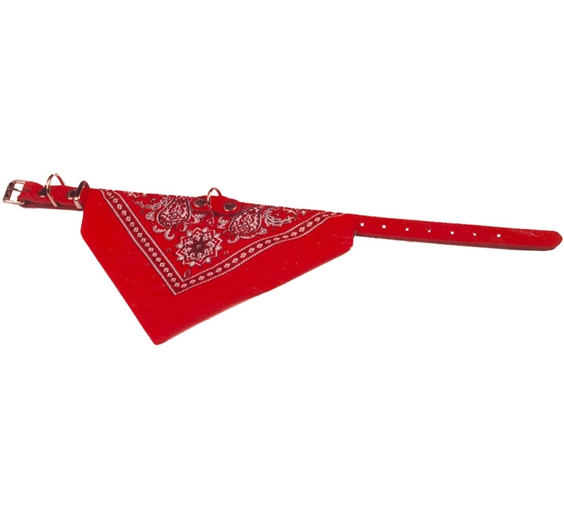 Halsband met zakdoek 55cm rood